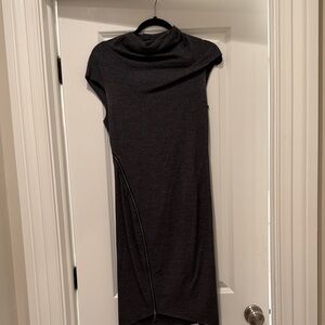 Helmut Lang Charcoal Asymmetrical Dress